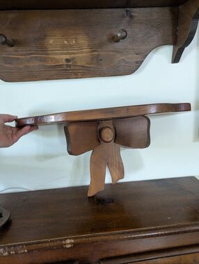 Vintage Wooden 3D Bow Wall Shelf - Cottagecore/Farmhouse Decor